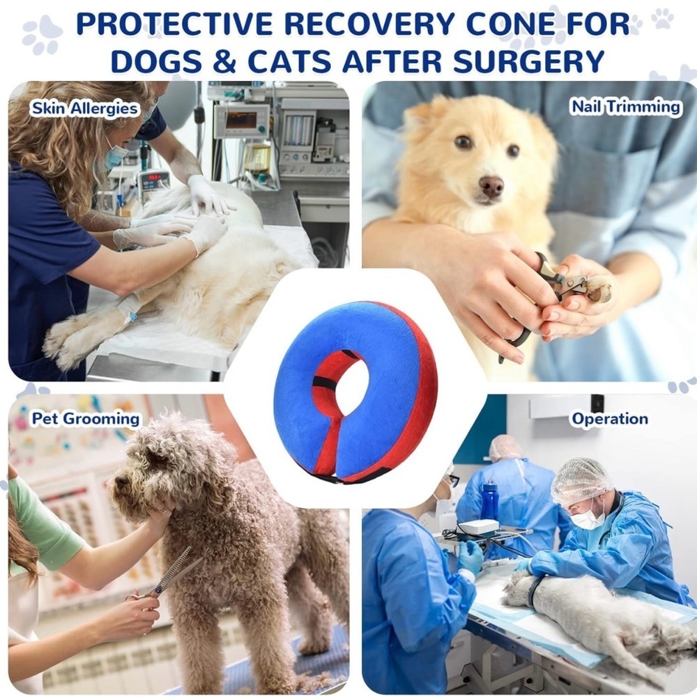 Bilibara Dog Cone Alternative, Inflatable Recovery Collar for Dogs and Cats - Picture 3 of 6